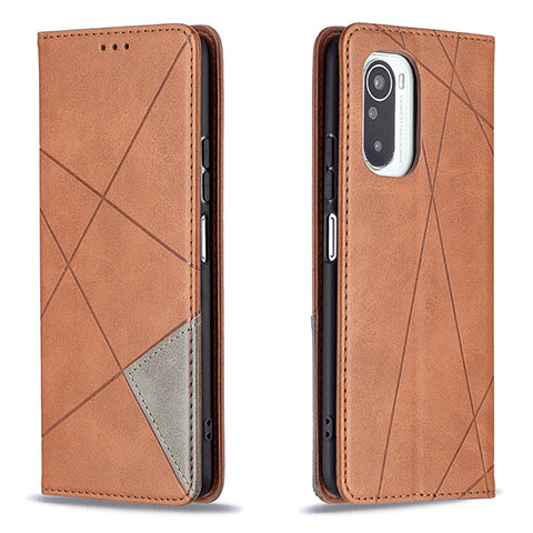 Coque Portefeuille Livre Cuir Etui Clapet B07F pour Xiaomi Redmi K40 Pro 5G Marron