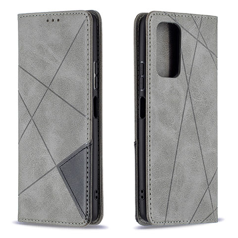 Coque Portefeuille Livre Cuir Etui Clapet B07F pour Xiaomi Redmi Note 10 Pro 4G Gris