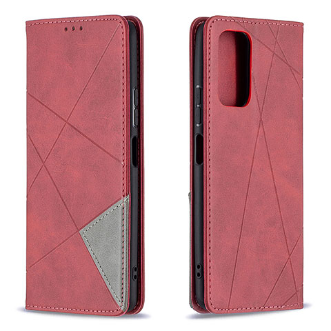 Coque Portefeuille Livre Cuir Etui Clapet B07F pour Xiaomi Redmi Note 10 Pro 4G Rouge