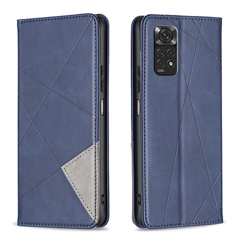 Coque Portefeuille Livre Cuir Etui Clapet B07F pour Xiaomi Redmi Note 11 4G (2022) Bleu