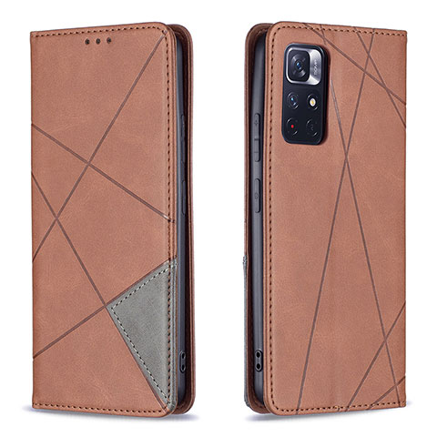 Coque Portefeuille Livre Cuir Etui Clapet B07F pour Xiaomi Redmi Note 11 5G Marron