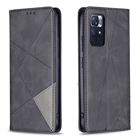 Coque Portefeuille Livre Cuir Etui Clapet B07F pour Xiaomi Redmi Note 11S 5G Noir