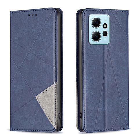 Coque Portefeuille Livre Cuir Etui Clapet B07F pour Xiaomi Redmi Note 12 4G Bleu