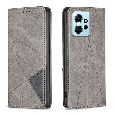 Coque Portefeuille Livre Cuir Etui Clapet B07F pour Xiaomi Redmi Note 12 4G Gris