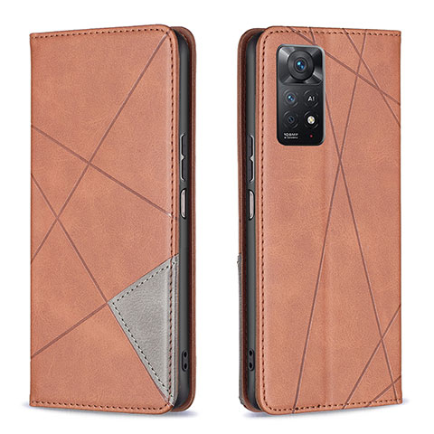 Coque Portefeuille Livre Cuir Etui Clapet B07F pour Xiaomi Redmi Note 12 Pro 4G Marron