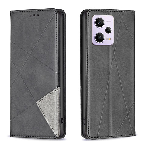 Coque Portefeuille Livre Cuir Etui Clapet B07F pour Xiaomi Redmi Note 12 Pro 5G Noir