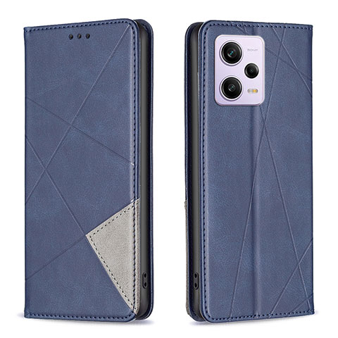 Coque Portefeuille Livre Cuir Etui Clapet B07F pour Xiaomi Redmi Note 12 Pro+ Plus 5G Bleu