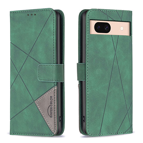 Coque Portefeuille Livre Cuir Etui Clapet B08F pour Google Pixel 8a 5G Vert