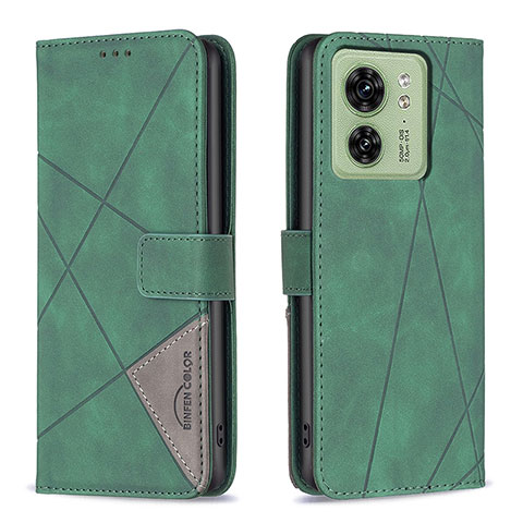 Coque Portefeuille Livre Cuir Etui Clapet B08F pour Motorola Moto Edge 40 5G Vert