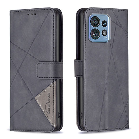 Coque Portefeuille Livre Cuir Etui Clapet B08F pour Motorola Moto Edge 40 Pro 5G Noir