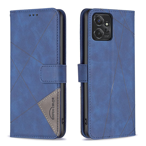 Coque Portefeuille Livre Cuir Etui Clapet B08F pour Motorola Moto G Power 5G (2023) Bleu