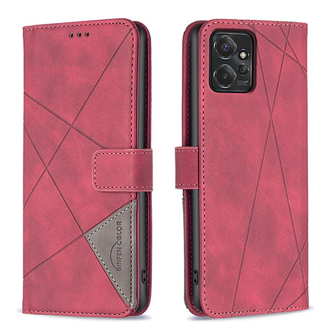 Coque Portefeuille Livre Cuir Etui Clapet B08F pour Motorola Moto G Power 5G (2023) Rouge