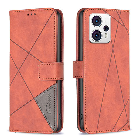 Coque Portefeuille Livre Cuir Etui Clapet B08F pour Motorola Moto G13 Orange