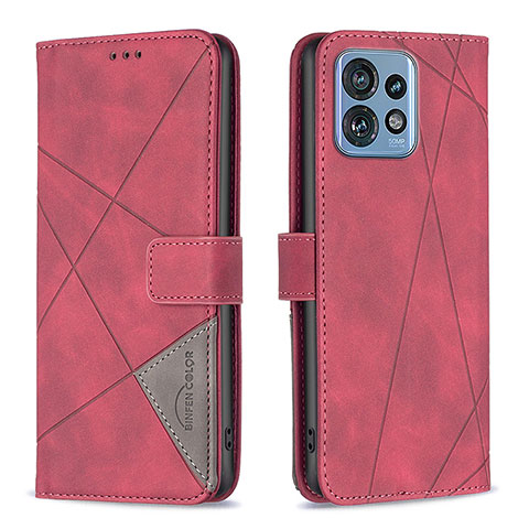 Coque Portefeuille Livre Cuir Etui Clapet B08F pour Motorola Moto X40 5G Rouge