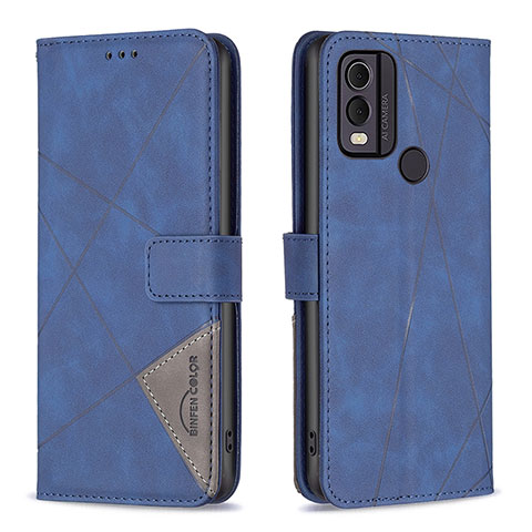 Coque Portefeuille Livre Cuir Etui Clapet B08F pour Nokia C22 Bleu