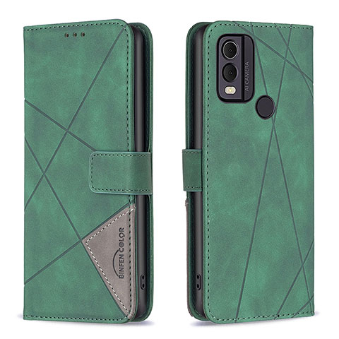 Coque Portefeuille Livre Cuir Etui Clapet B08F pour Nokia C22 Vert