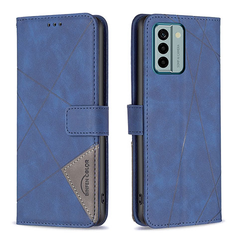 Coque Portefeuille Livre Cuir Etui Clapet B08F pour Nokia G22 Bleu