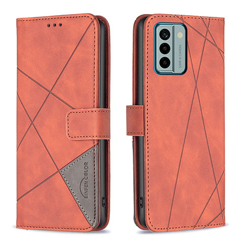 Coque Portefeuille Livre Cuir Etui Clapet B08F pour Nokia G22 Orange