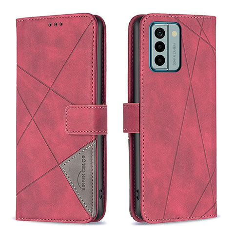 Coque Portefeuille Livre Cuir Etui Clapet B08F pour Nokia G22 Rouge