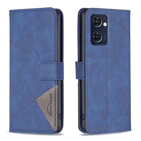 Coque Portefeuille Livre Cuir Etui Clapet B08F pour OnePlus Nord CE 2 5G Bleu