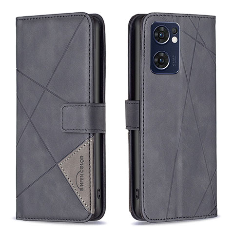 Coque Portefeuille Livre Cuir Etui Clapet B08F pour OnePlus Nord CE 2 5G Noir