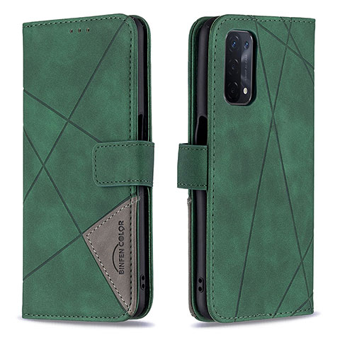 Coque Portefeuille Livre Cuir Etui Clapet B08F pour OnePlus Nord N200 5G Vert