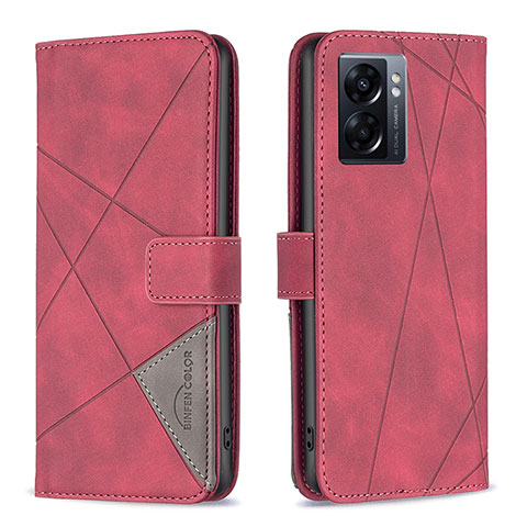 Coque Portefeuille Livre Cuir Etui Clapet B08F pour OnePlus Nord N300 5G Rouge