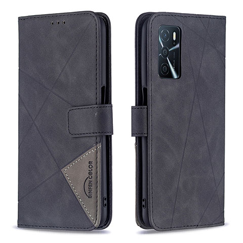 Coque Portefeuille Livre Cuir Etui Clapet B08F pour Oppo A16s Noir