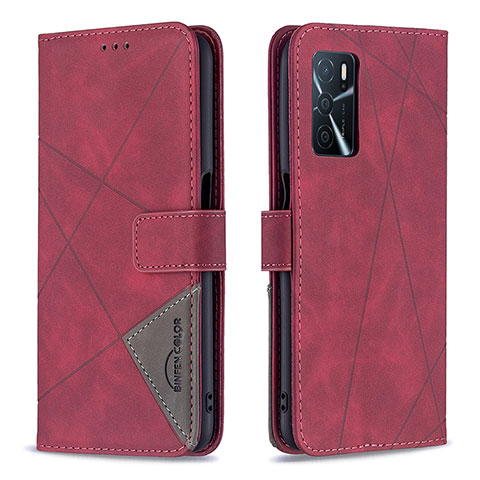 Coque Portefeuille Livre Cuir Etui Clapet B08F pour Oppo A16s Rouge