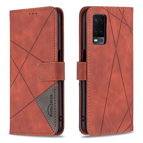 Coque Portefeuille Livre Cuir Etui Clapet B08F pour Oppo A54 4G Orange