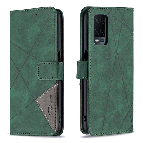 Coque Portefeuille Livre Cuir Etui Clapet B08F pour Oppo A54 4G Vert