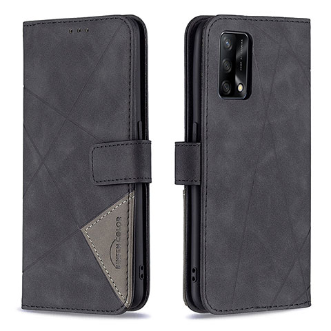 Coque Portefeuille Livre Cuir Etui Clapet B08F pour Oppo A74 4G Noir