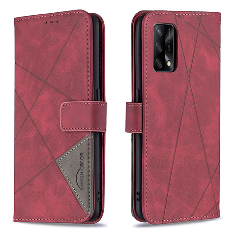 Coque Portefeuille Livre Cuir Etui Clapet B08F pour Oppo A74 4G Rouge