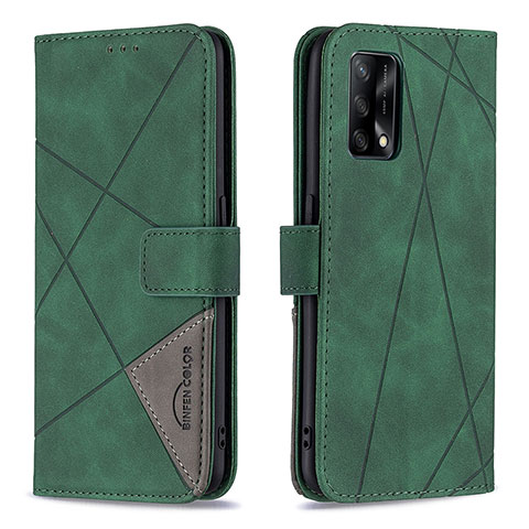 Coque Portefeuille Livre Cuir Etui Clapet B08F pour Oppo A74 4G Vert