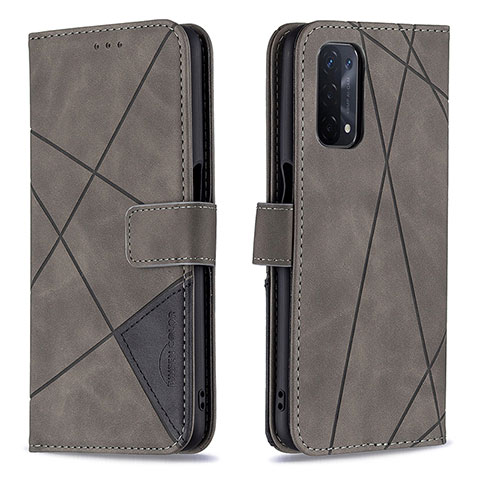 Coque Portefeuille Livre Cuir Etui Clapet B08F pour Oppo A74 5G Gris