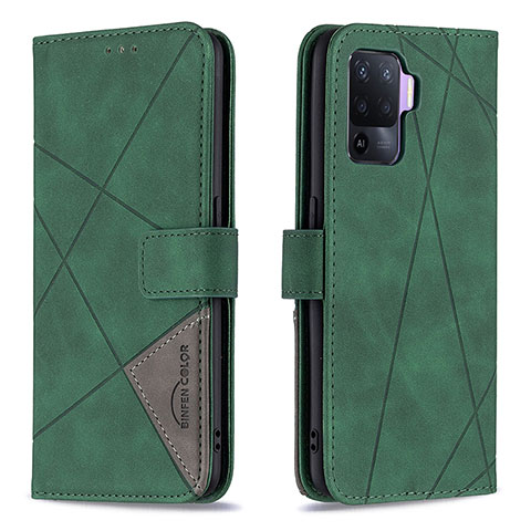 Coque Portefeuille Livre Cuir Etui Clapet B08F pour Oppo A94 4G Vert