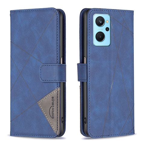 Coque Portefeuille Livre Cuir Etui Clapet B08F pour Oppo A96 4G Bleu