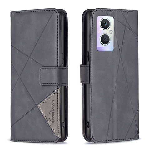 Coque Portefeuille Livre Cuir Etui Clapet B08F pour Oppo A96 5G Noir