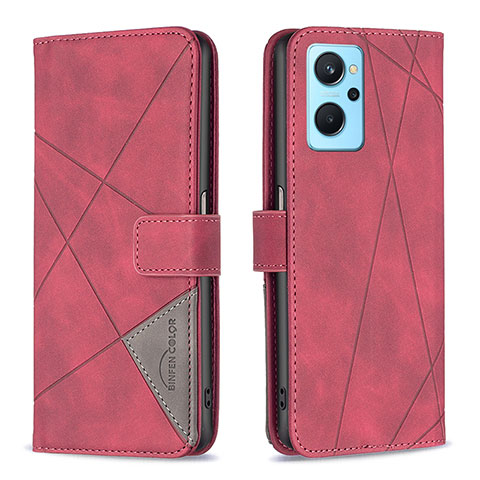 Coque Portefeuille Livre Cuir Etui Clapet B08F pour Oppo K10 4G Rouge