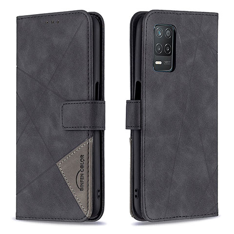 Coque Portefeuille Livre Cuir Etui Clapet B08F pour Realme 8 5G Noir