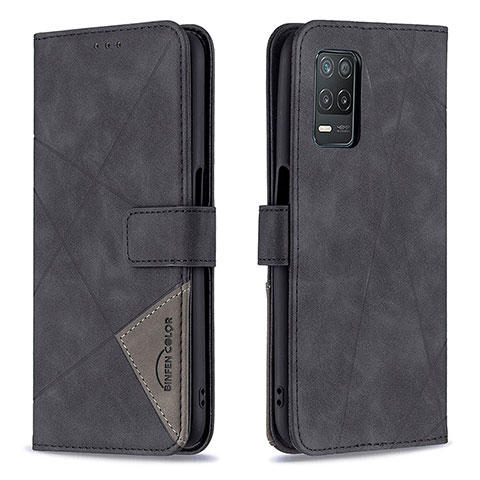 Coque Portefeuille Livre Cuir Etui Clapet B08F pour Realme 9 5G India Noir