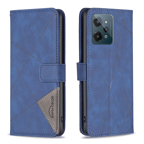 Coque Portefeuille Livre Cuir Etui Clapet B08F pour Realme C31 Bleu