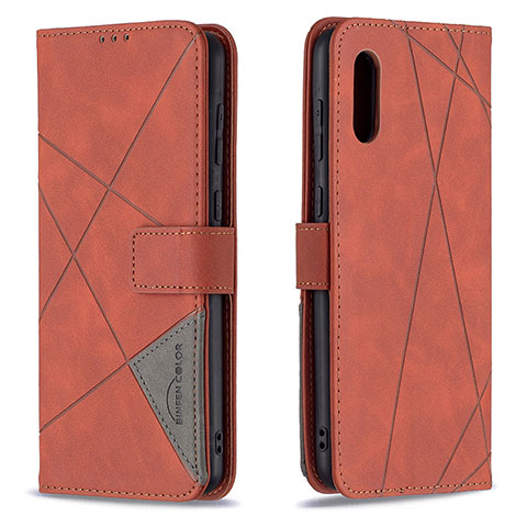 Coque Portefeuille Livre Cuir Etui Clapet B08F pour Samsung Galaxy A02 Orange