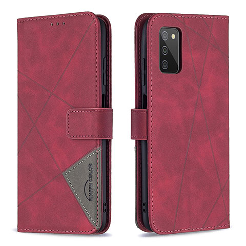 Coque Portefeuille Livre Cuir Etui Clapet B08F pour Samsung Galaxy A02s Rouge