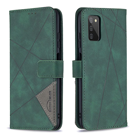 Coque Portefeuille Livre Cuir Etui Clapet B08F pour Samsung Galaxy A02s Vert