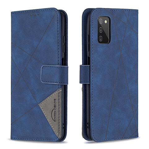 Coque Portefeuille Livre Cuir Etui Clapet B08F pour Samsung Galaxy A03s Bleu