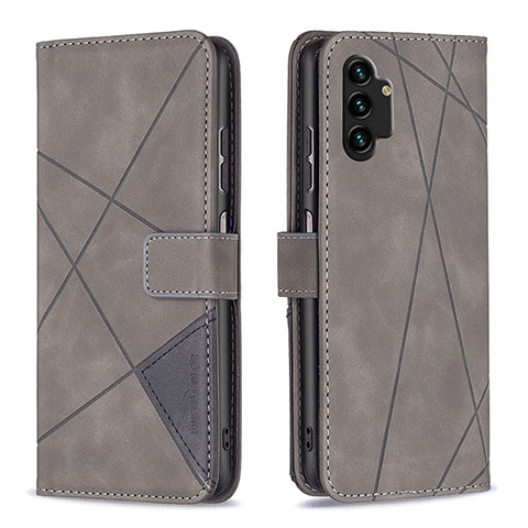 Coque Portefeuille Livre Cuir Etui Clapet B08F pour Samsung Galaxy A13 4G Gris