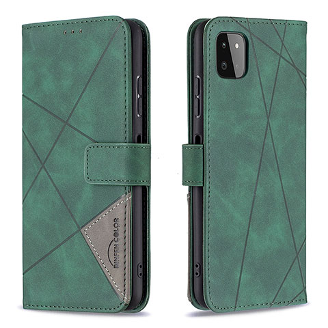 Coque Portefeuille Livre Cuir Etui Clapet B08F pour Samsung Galaxy A22 5G Vert