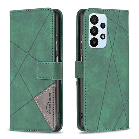 Coque Portefeuille Livre Cuir Etui Clapet B08F pour Samsung Galaxy A23 5G Vert