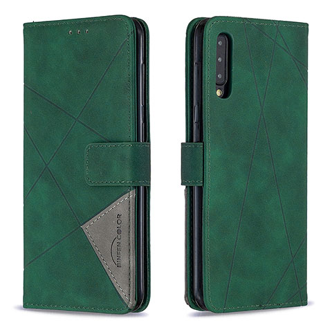 Coque Portefeuille Livre Cuir Etui Clapet B08F pour Samsung Galaxy A30S Vert